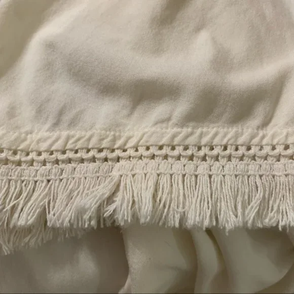 Style & Co Boho Embroidered Fringe Top - Picture 3 of 5